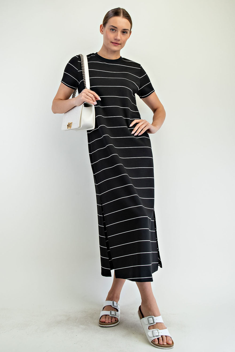 Roam Free Striped Scuba Dress