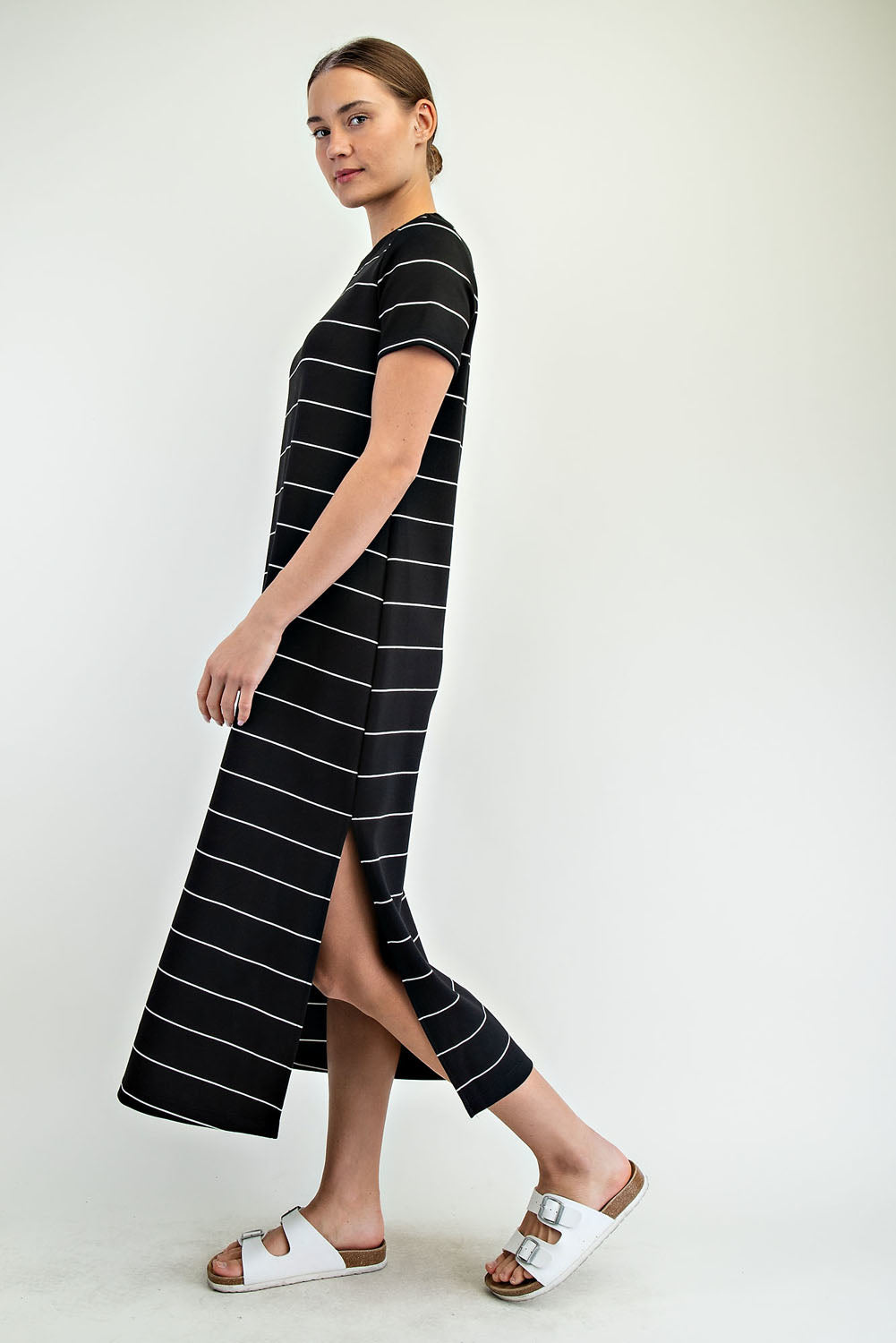 Roam Free Striped Scuba Dress
