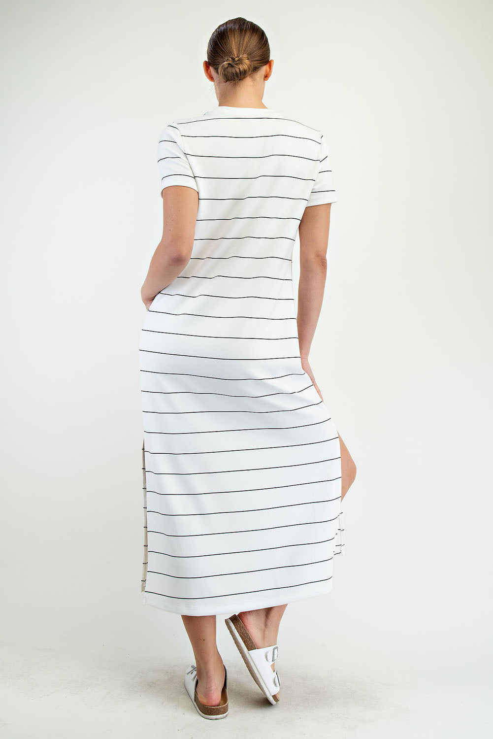 Roam Free Striped Scuba Dress