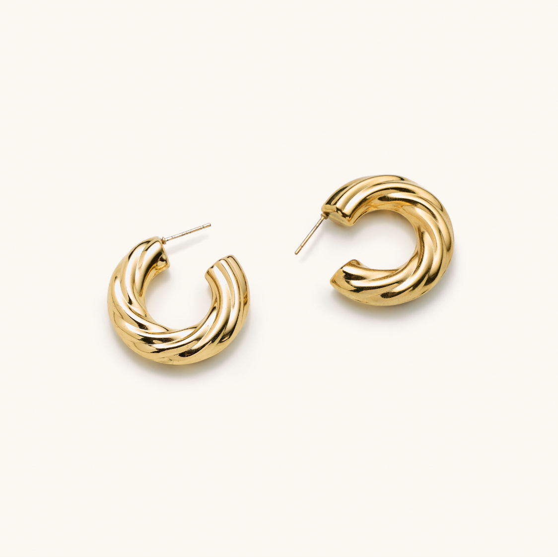 Coastal Current Chunky Twist Waterproof Hoops
