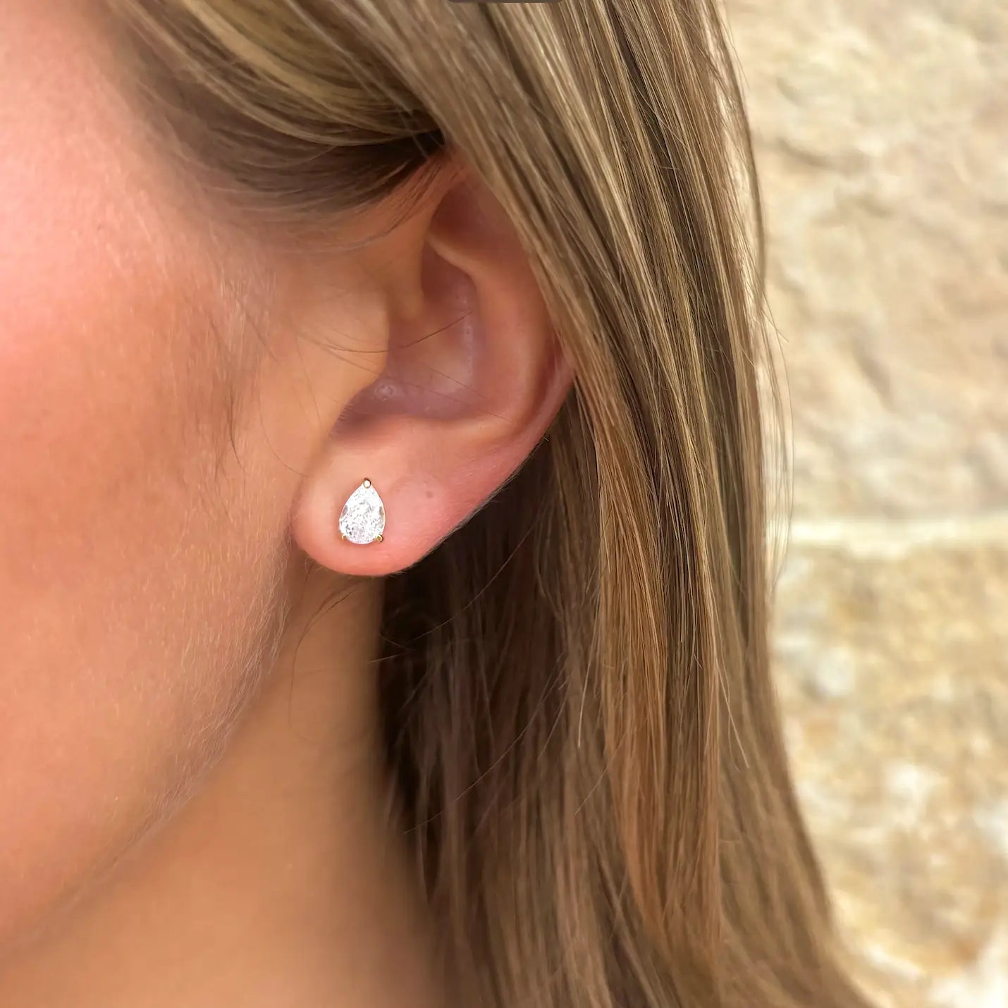 Seaside Chic Pear Cut Diamond Earrings