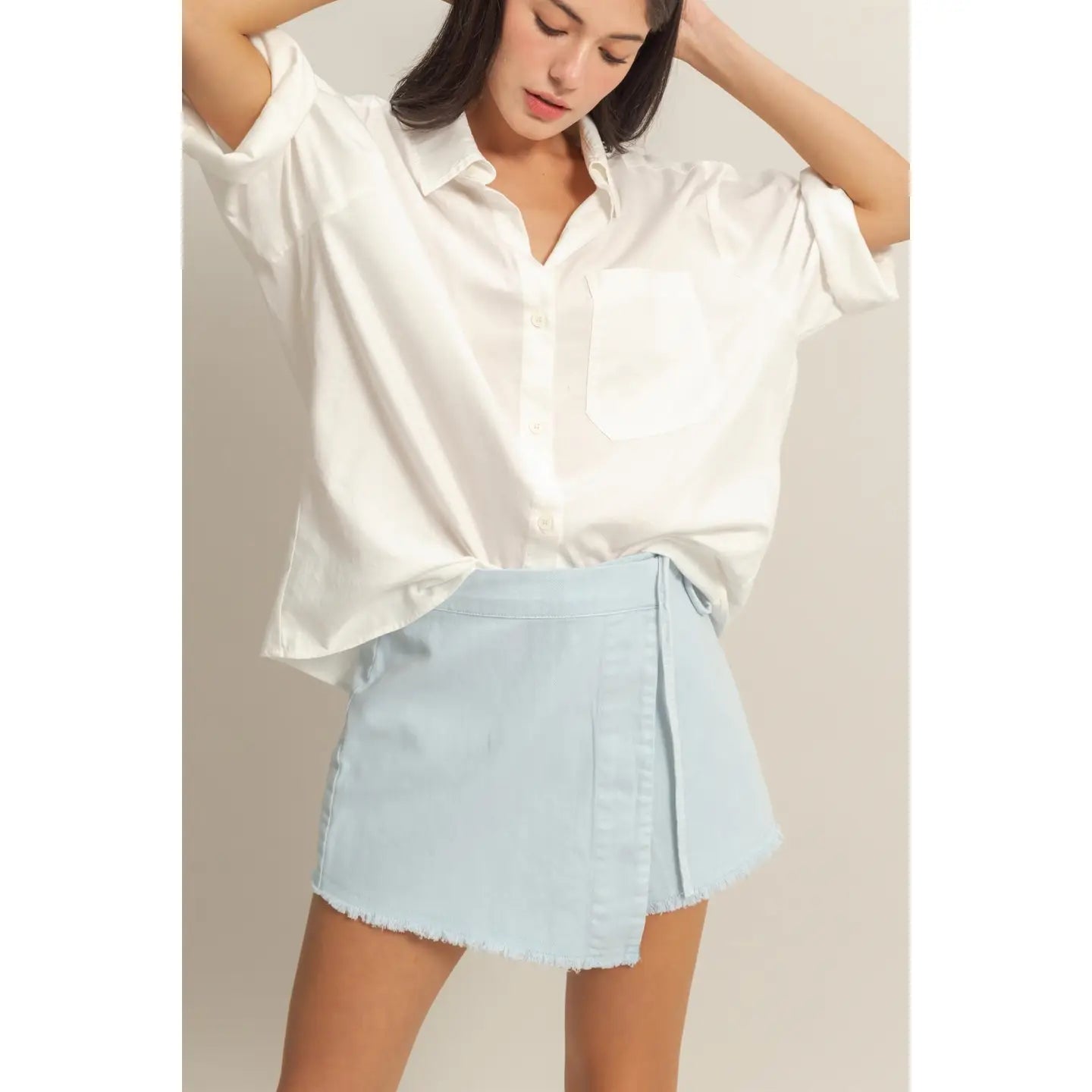 Ocean Blues Light Denim Skort