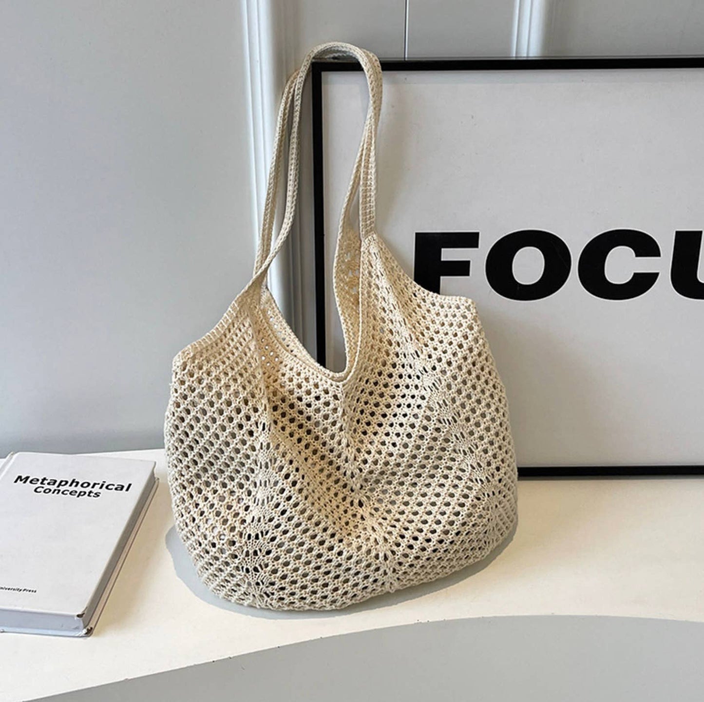 Sand Dunes Crochet Shoulder Bag