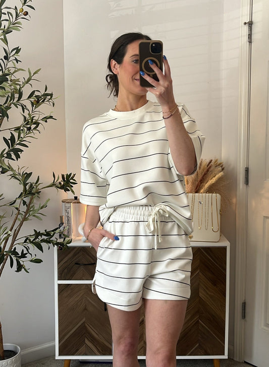 Roam Free Basic Short Sleeve Stripe Top