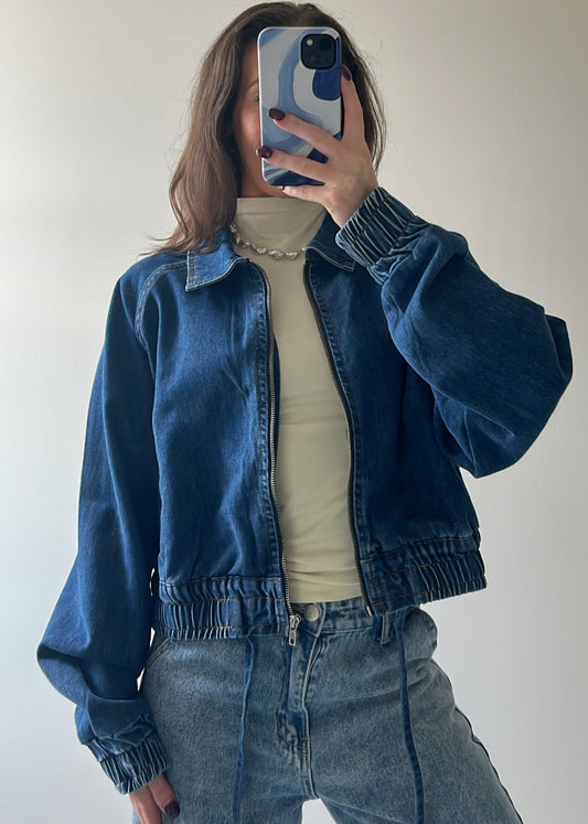 Denim Blues Zip Up Jacket