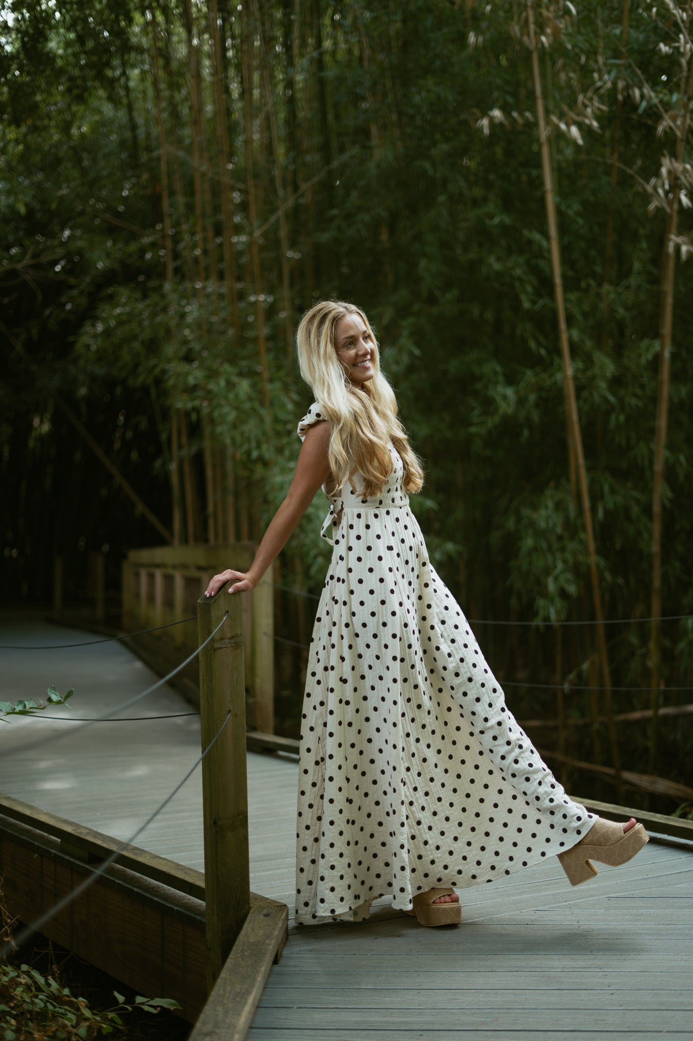 Palermo Polka Dots Open Back Dress