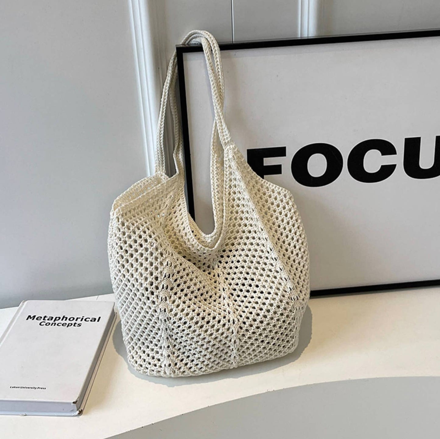 Sand Dunes Crochet Shoulder Bag