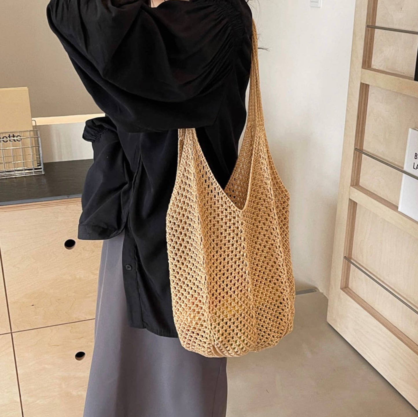 Sand Dunes Crochet Shoulder Bag