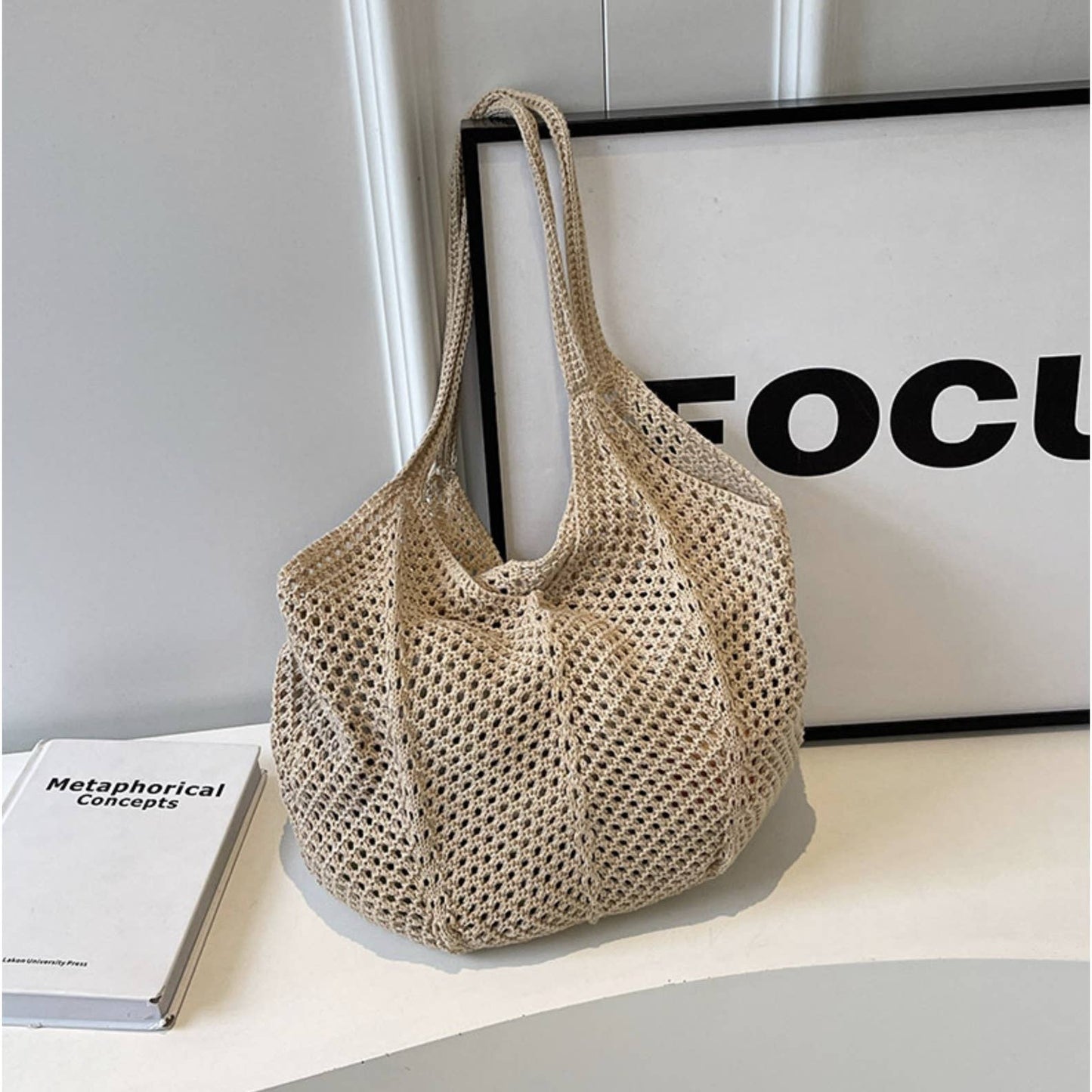 Sand Dunes Crochet Shoulder Bag