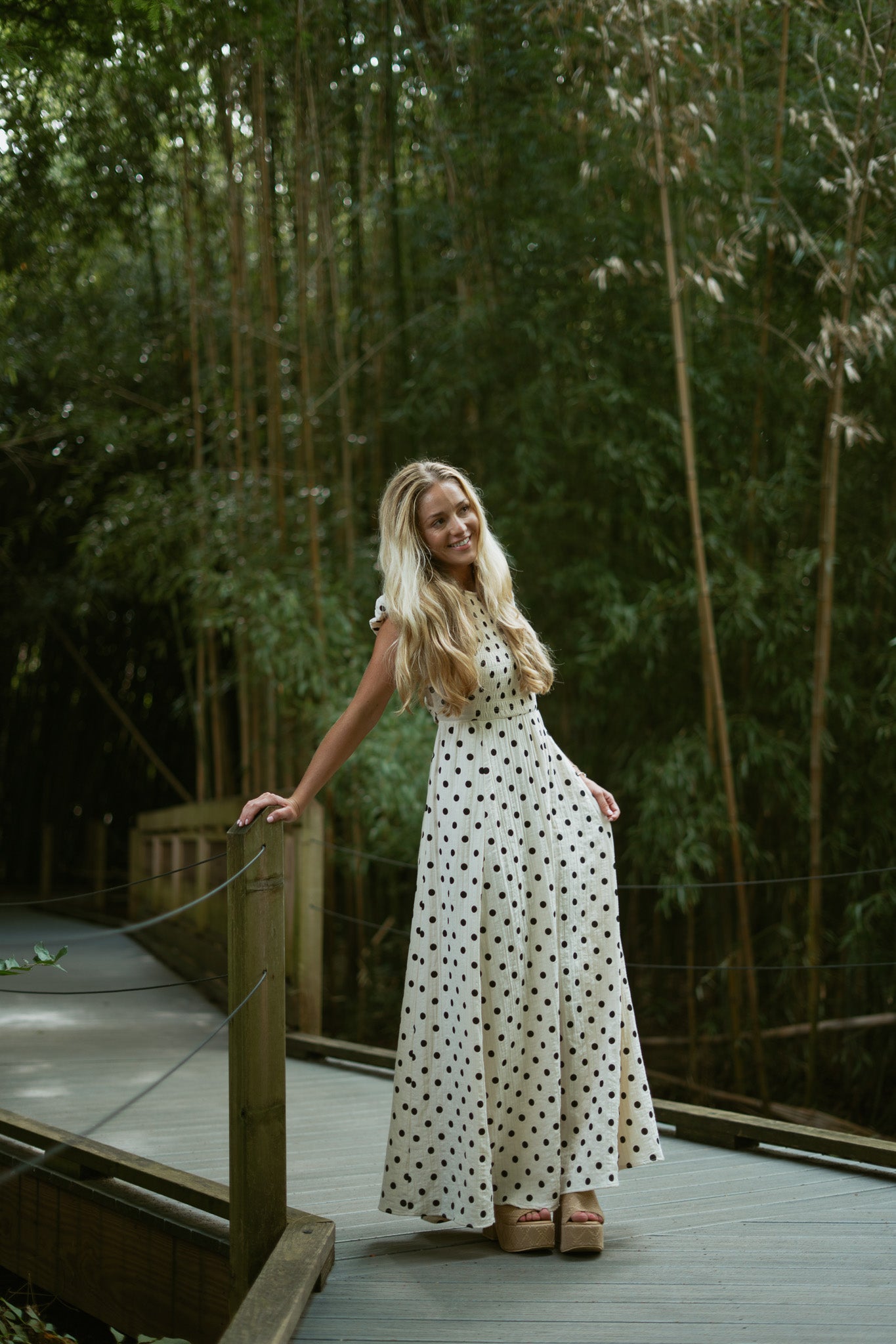 Palermo Polka Dots Open Back Dress
