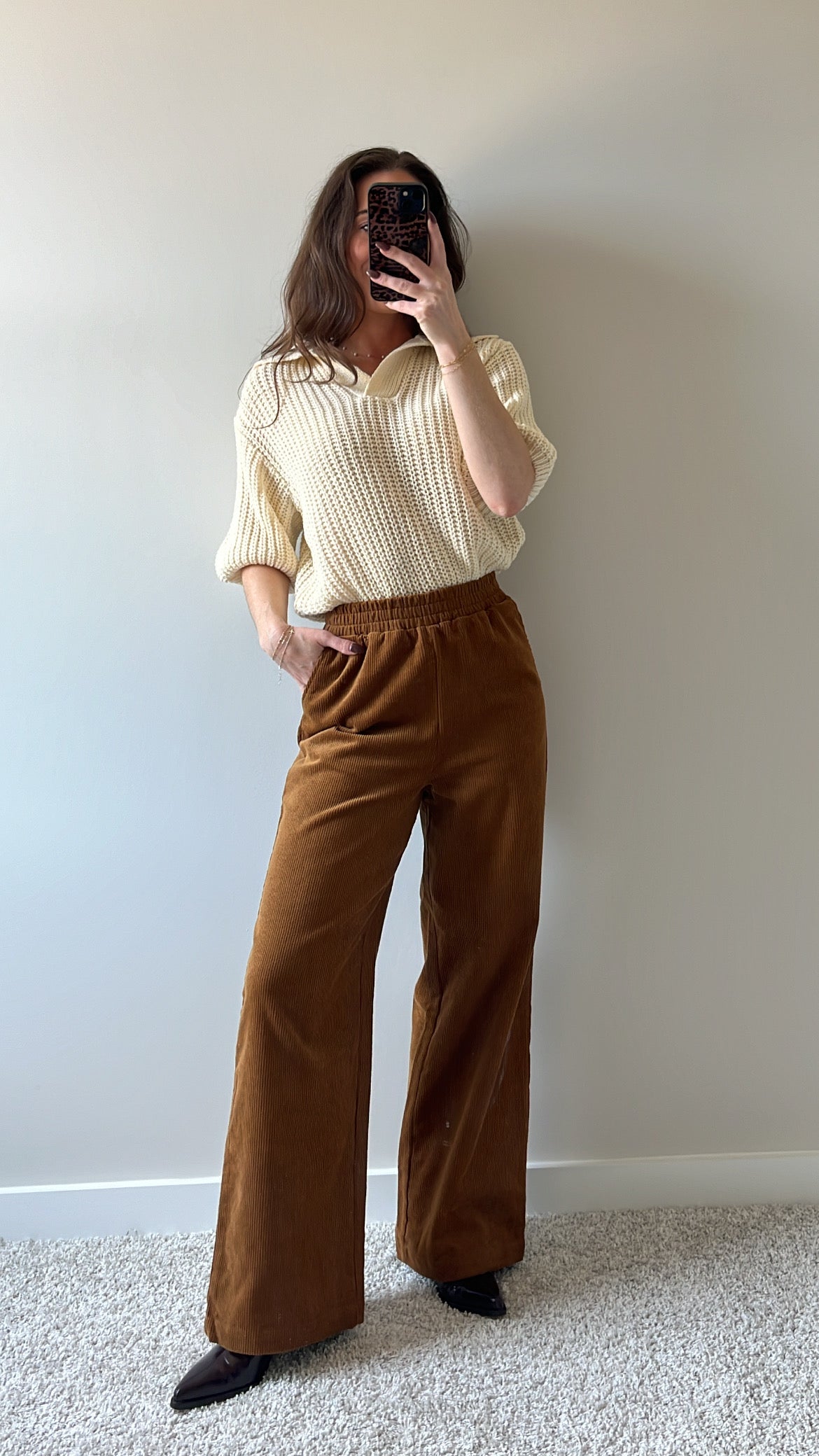 Caramel Corduroy Pants