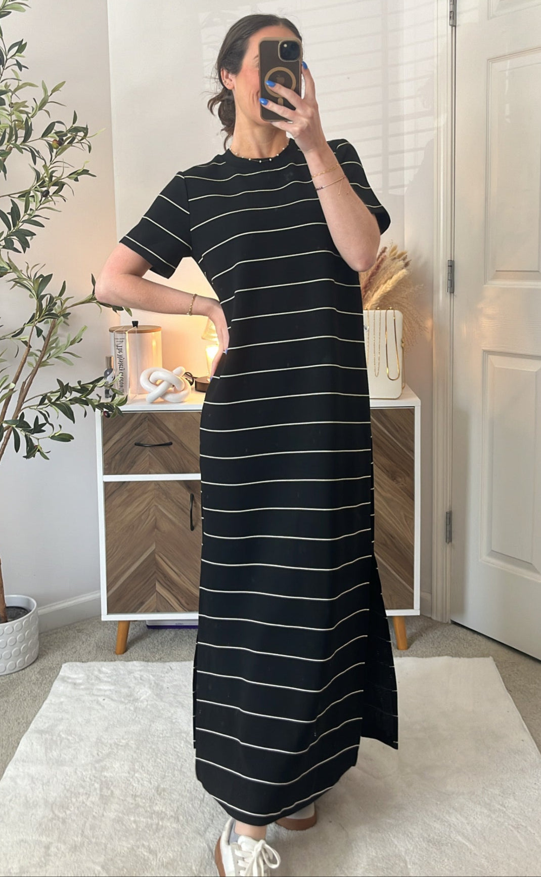 Roam Free Striped Scuba Dress