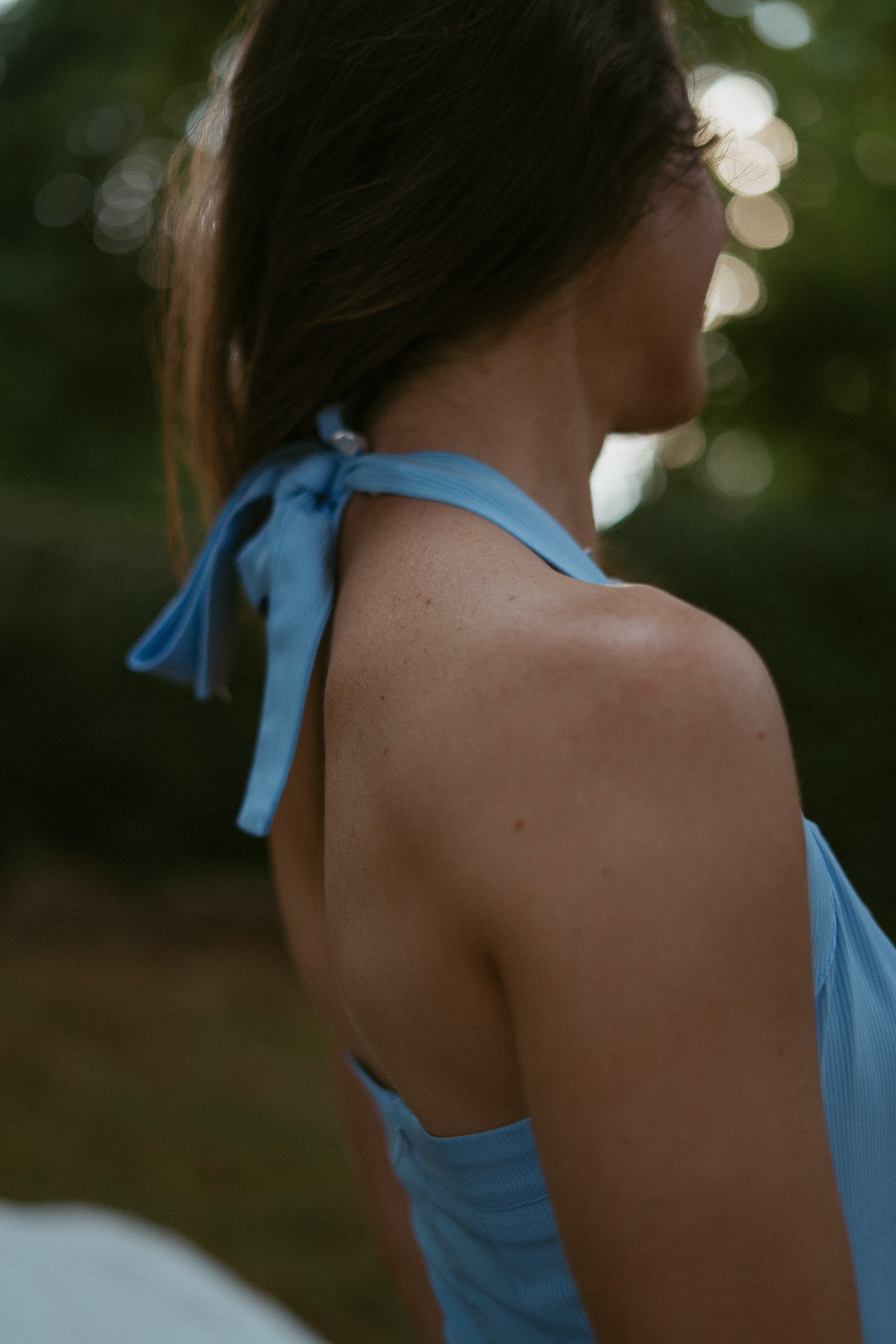 Riamaggiore Blu Halter Neck Dress