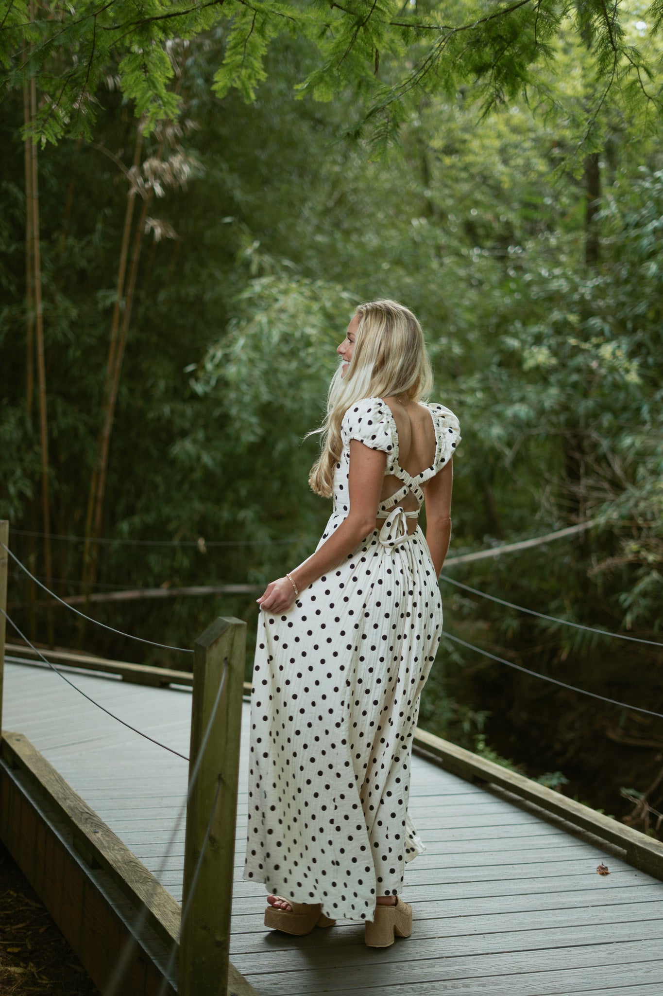Palermo Polka Dots Open Back Dress