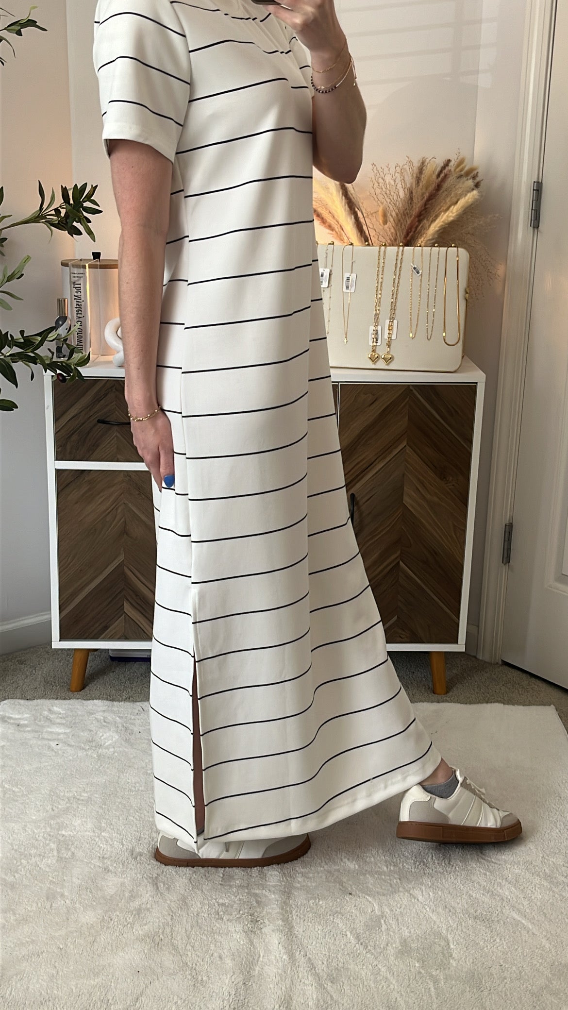 Roam Free Striped Scuba Dress