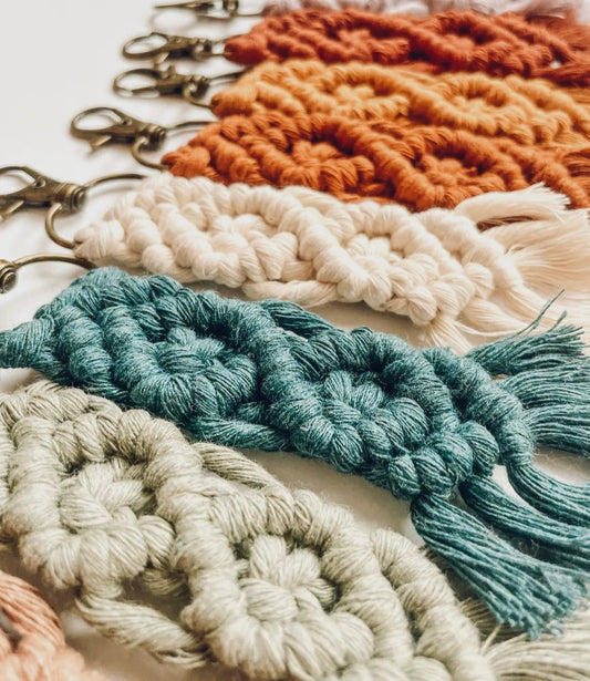 Boho Macramé Travel Keychain