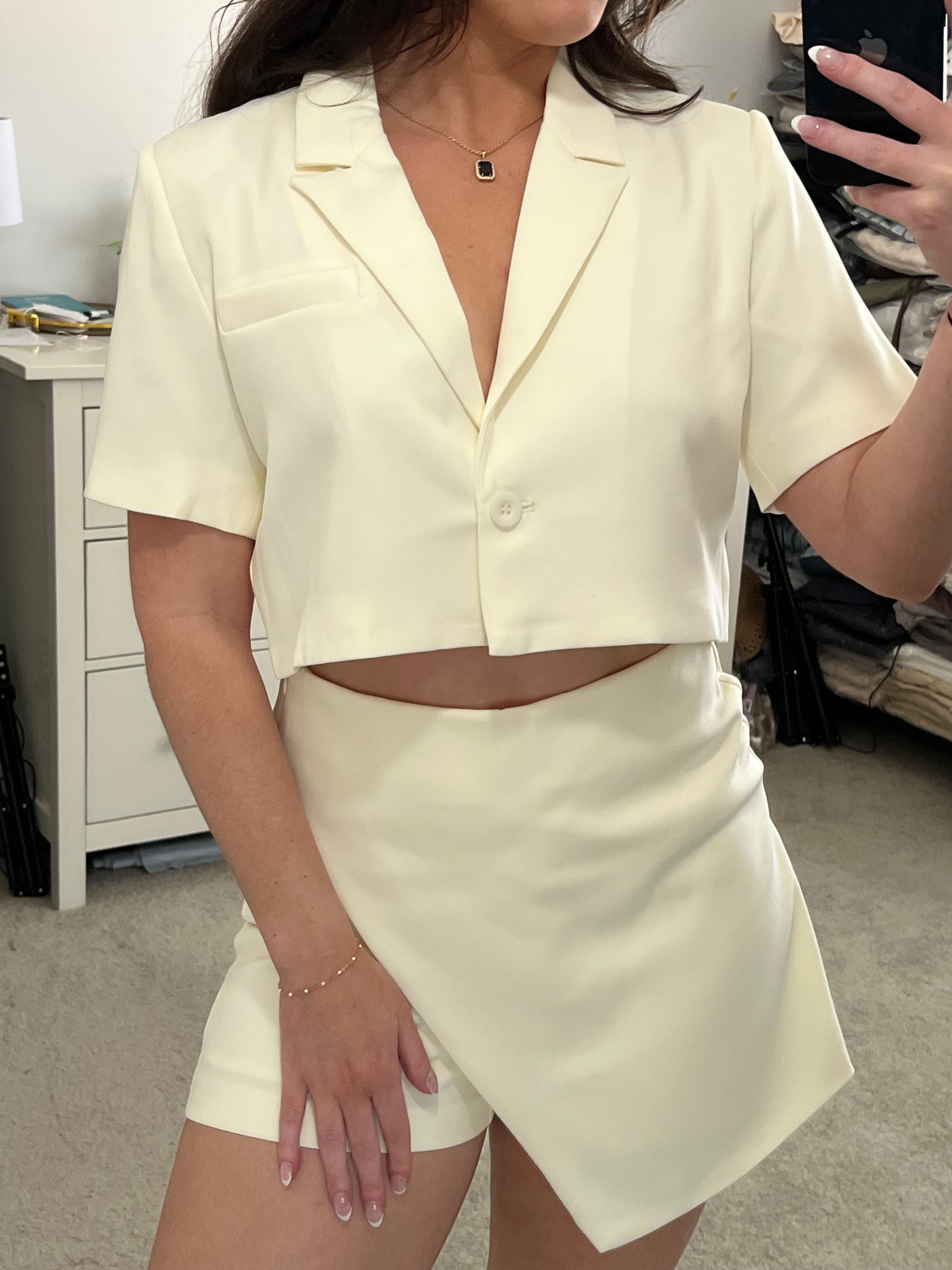 Pearl Escape Cropped Blazer Set