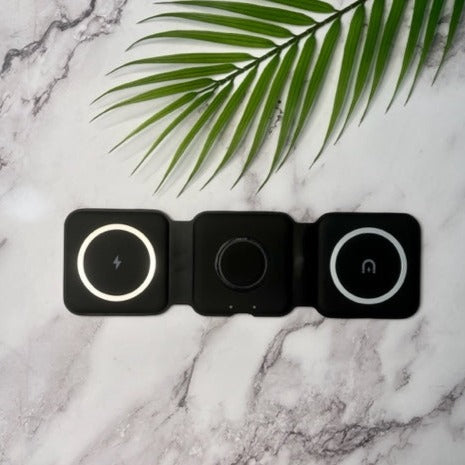 Travel Frenzy Foldable 3-in-1 Wireless Charger