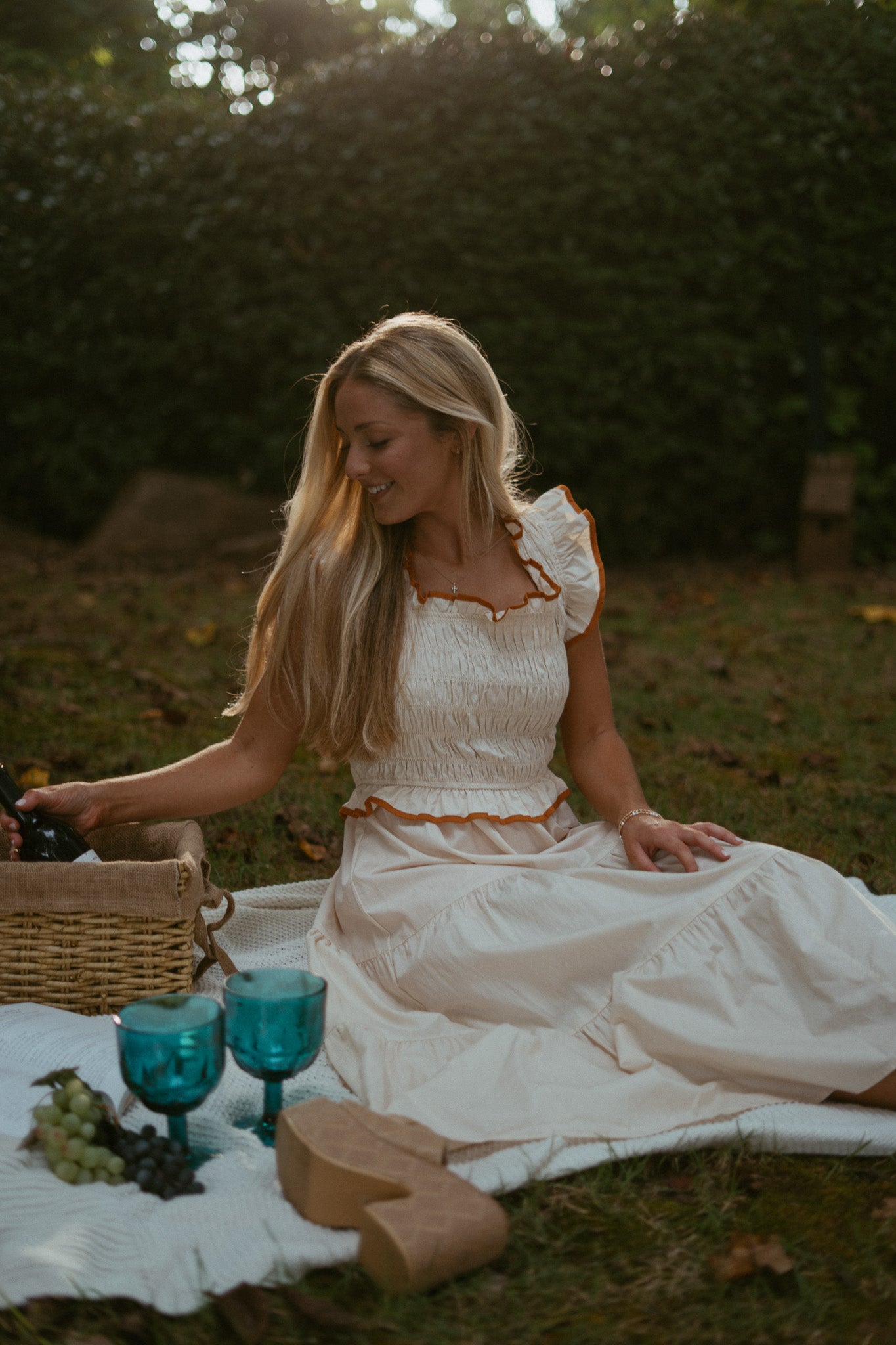 Tuscan Sunset Ruffle Dress
