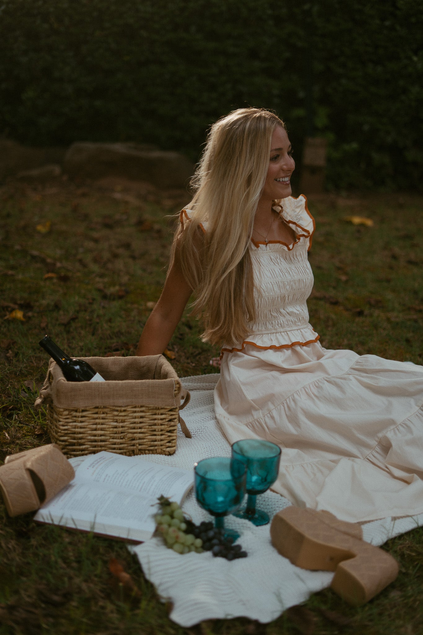 Tuscan Sunset Ruffle Dress