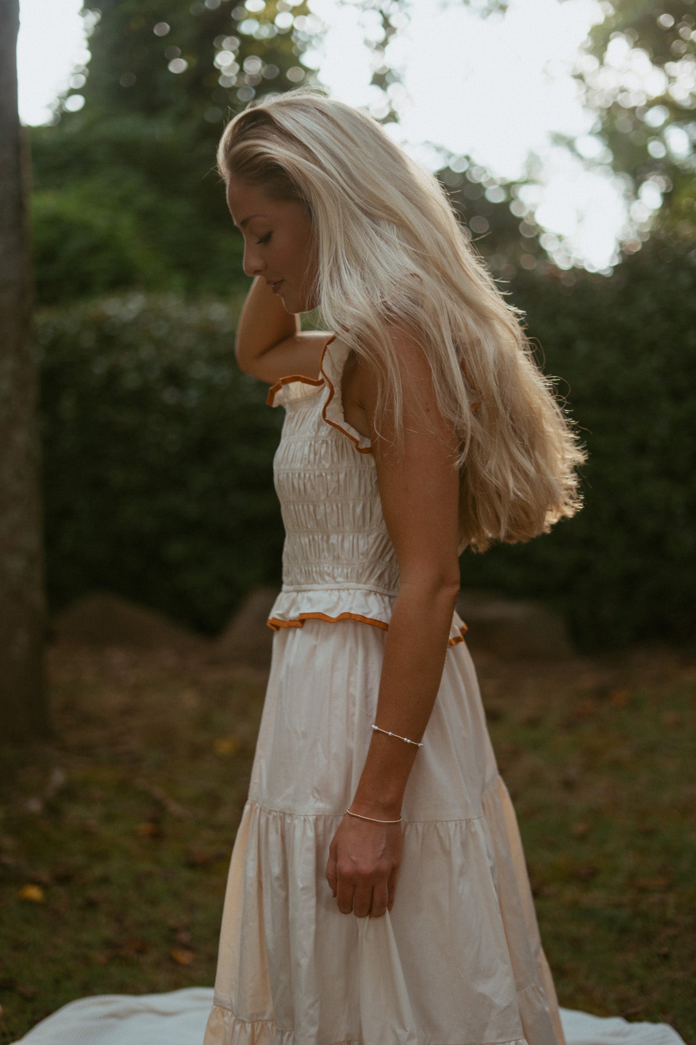Tuscan Sunset Ruffle Dress