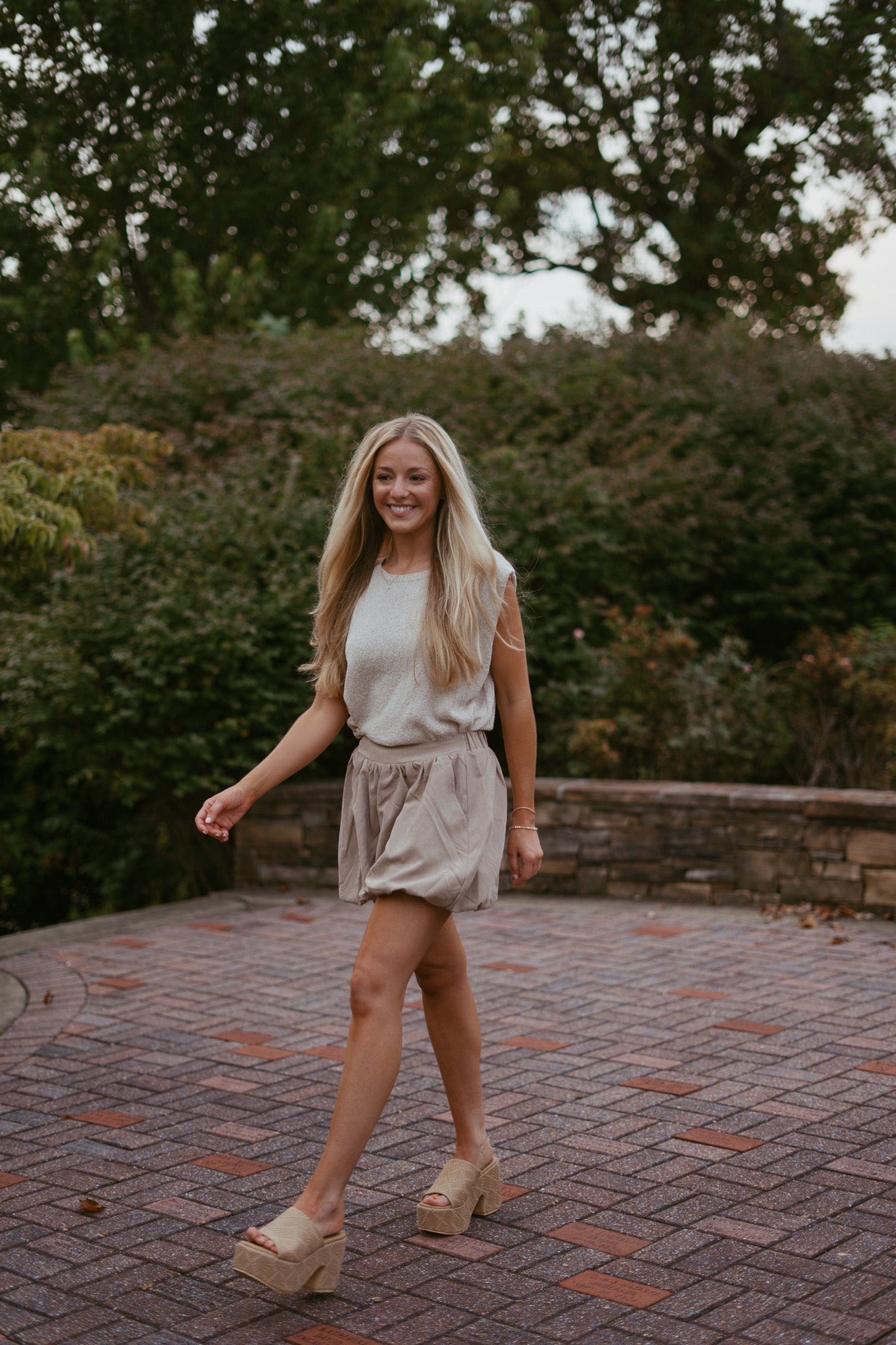 Chianti Breeze Suede Bubble Shorts