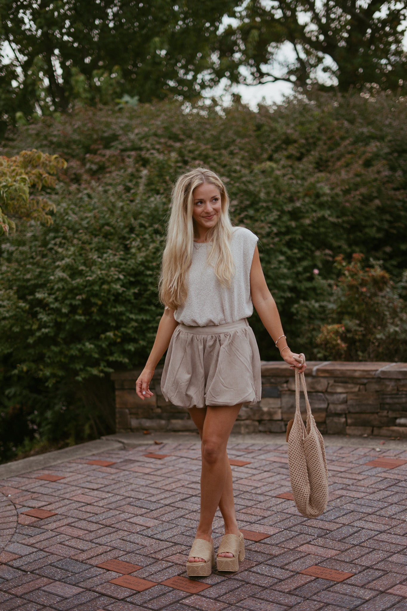 Chianti Breeze Suede Bubble Shorts