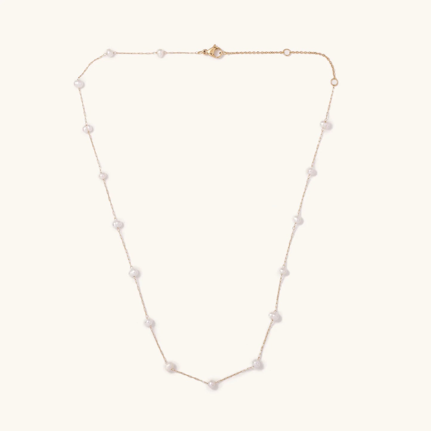 Freshwater Pearls Gold Waterproof Necklace