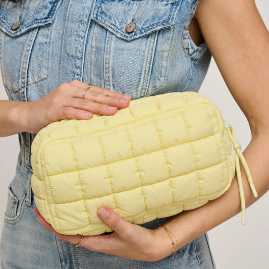 Cloud Nine Quilted Puffer Nylon Travel Pouch