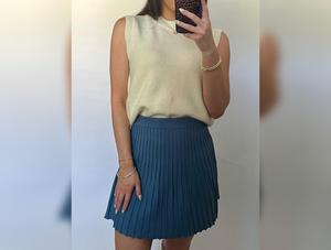 Alpine Adventure Knit Pleated Skirt