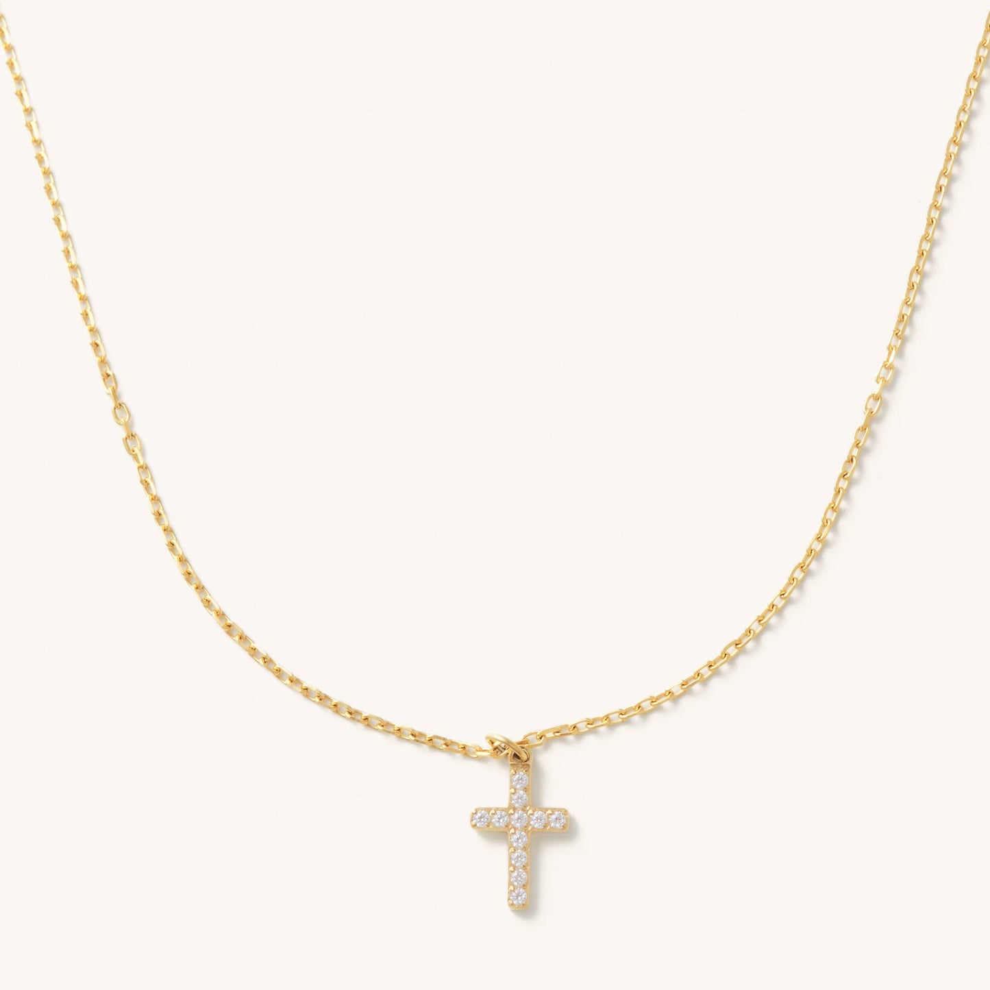 Golden Sunset Dainty Cross Waterproof Necklace