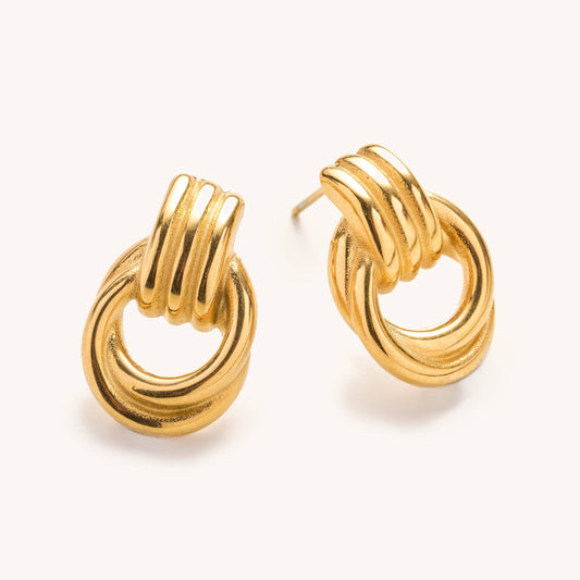 Marina Gold Knot Studs