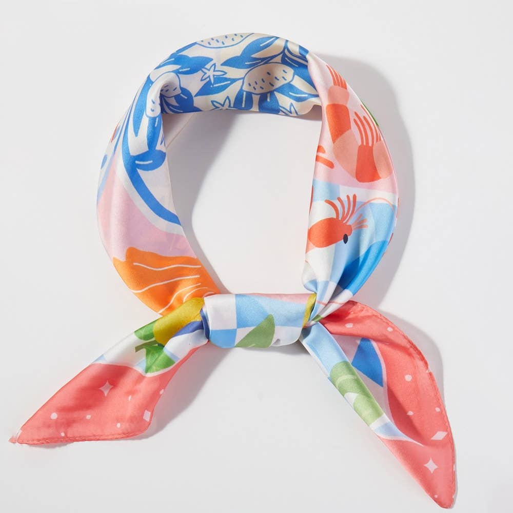 Seaside Bliss Square Bandana Scarf
