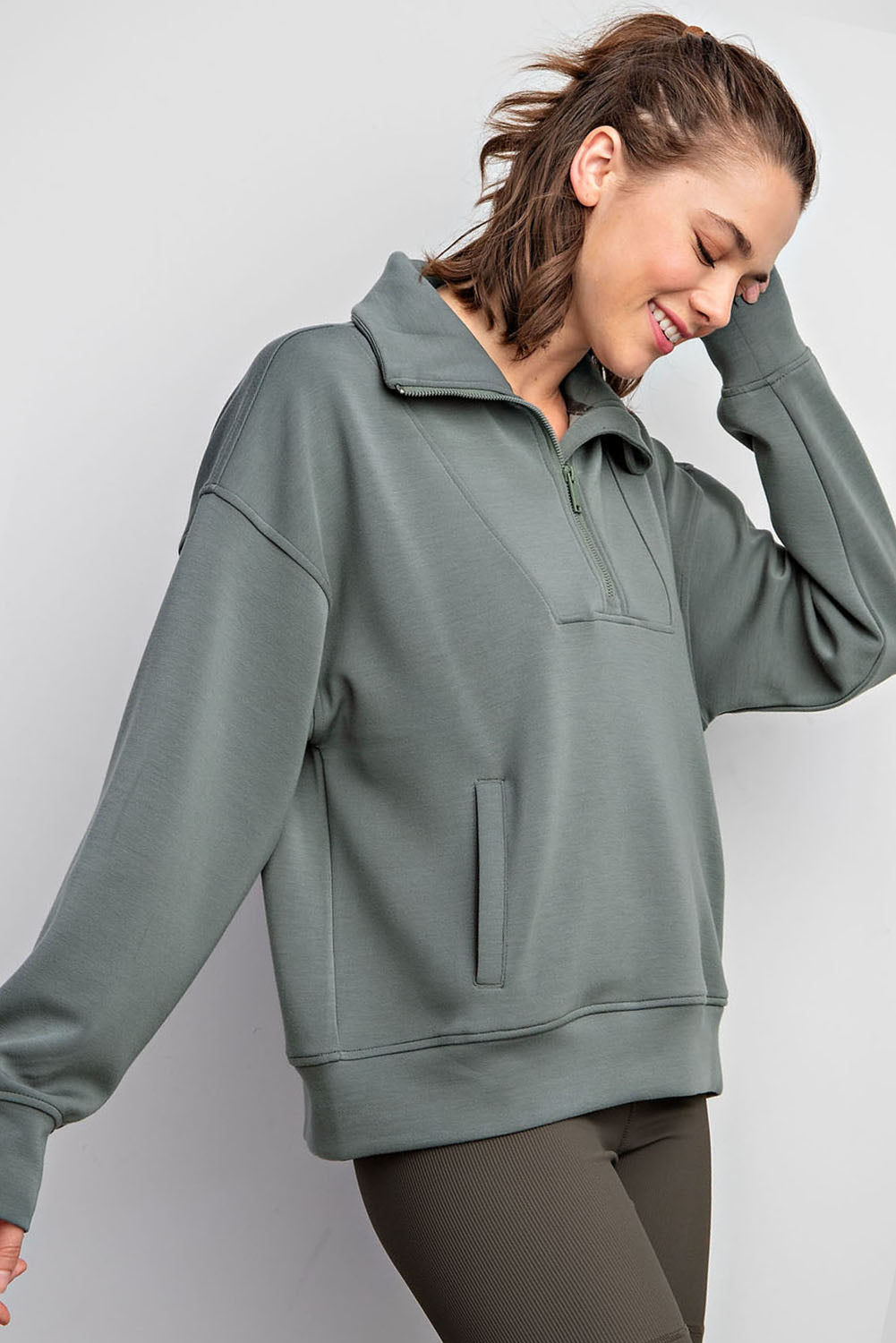 Roam Free Modal Quarter Zip Pullover