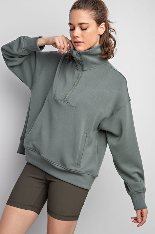 Roam Free Modal Quarter Zip Pullover