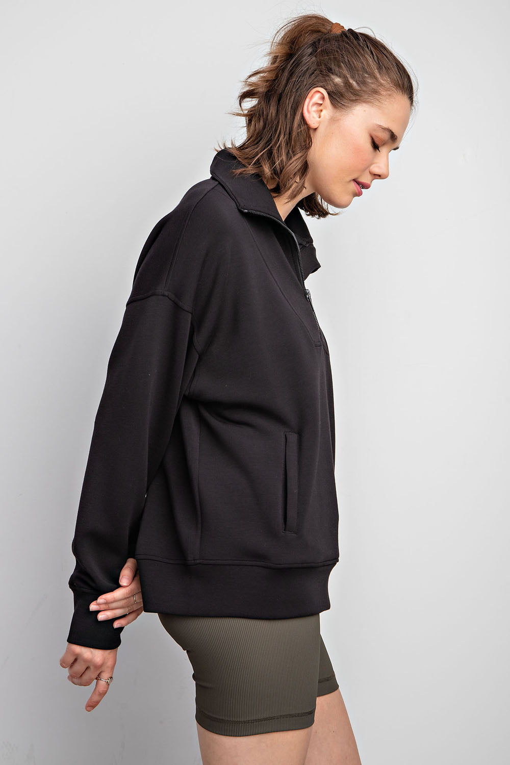 Roam Free Modal Quarter Zip Pullover
