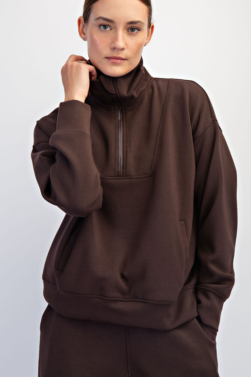 Roam Free Modal Quarter Zip Pullover