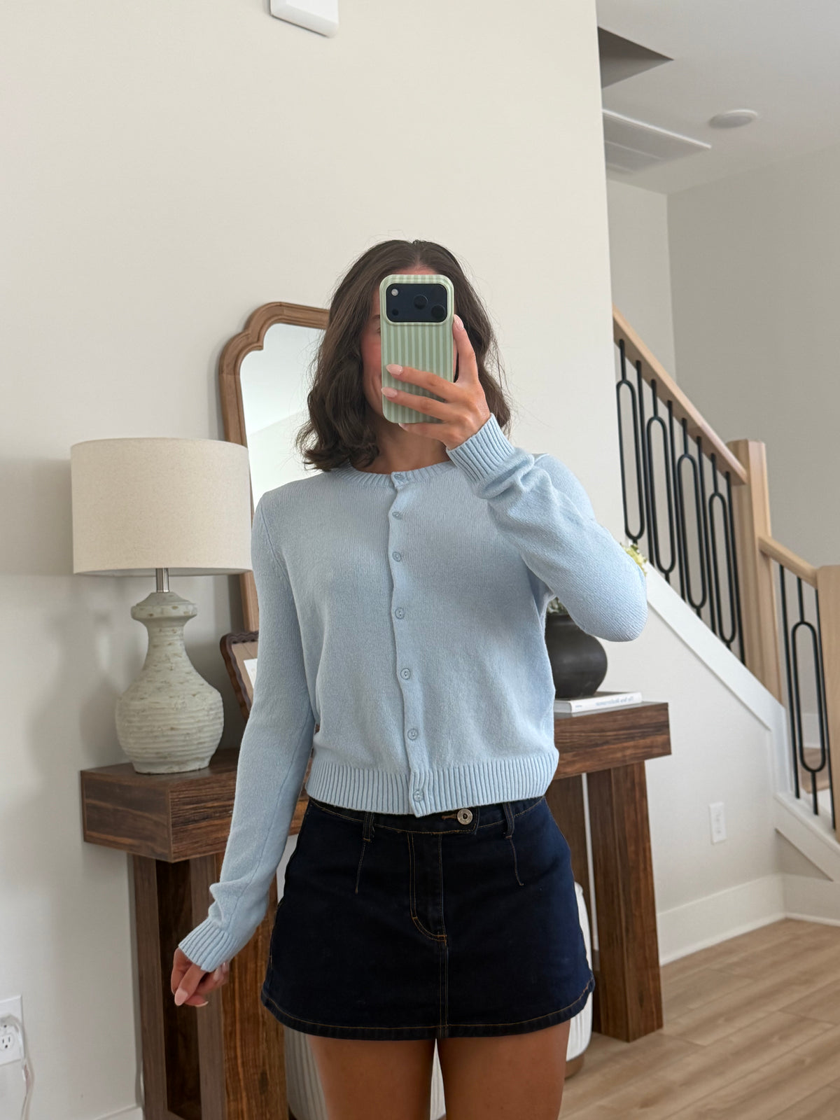 Blue Lagoon Crew Neck Cardigan