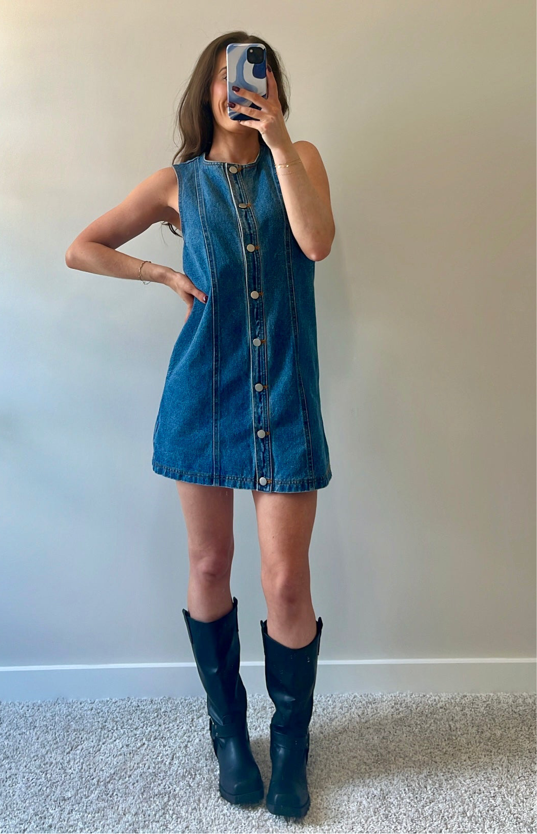 Fall Bound Button Up Dress