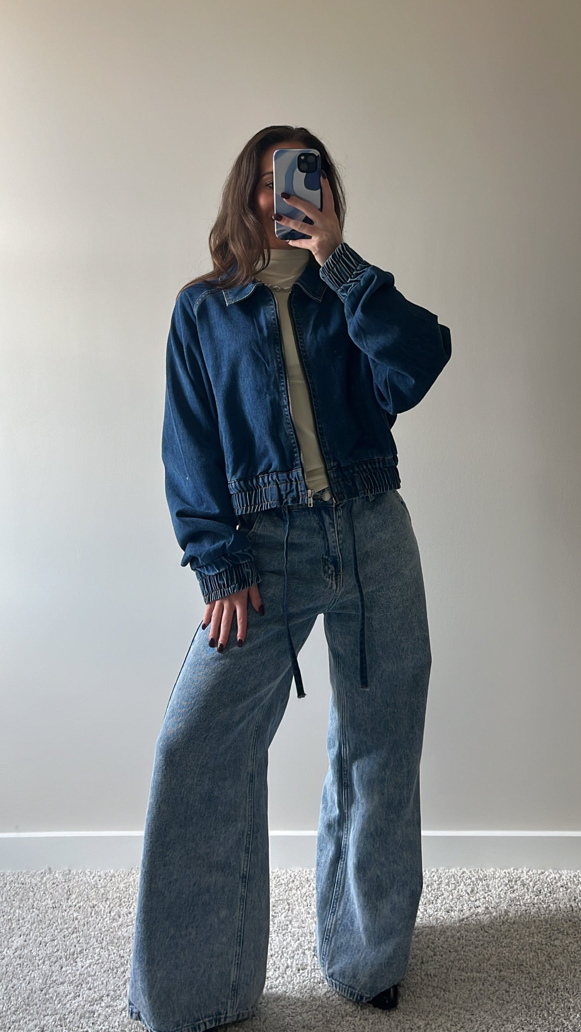 Denim Blues Zip Up Jacket
