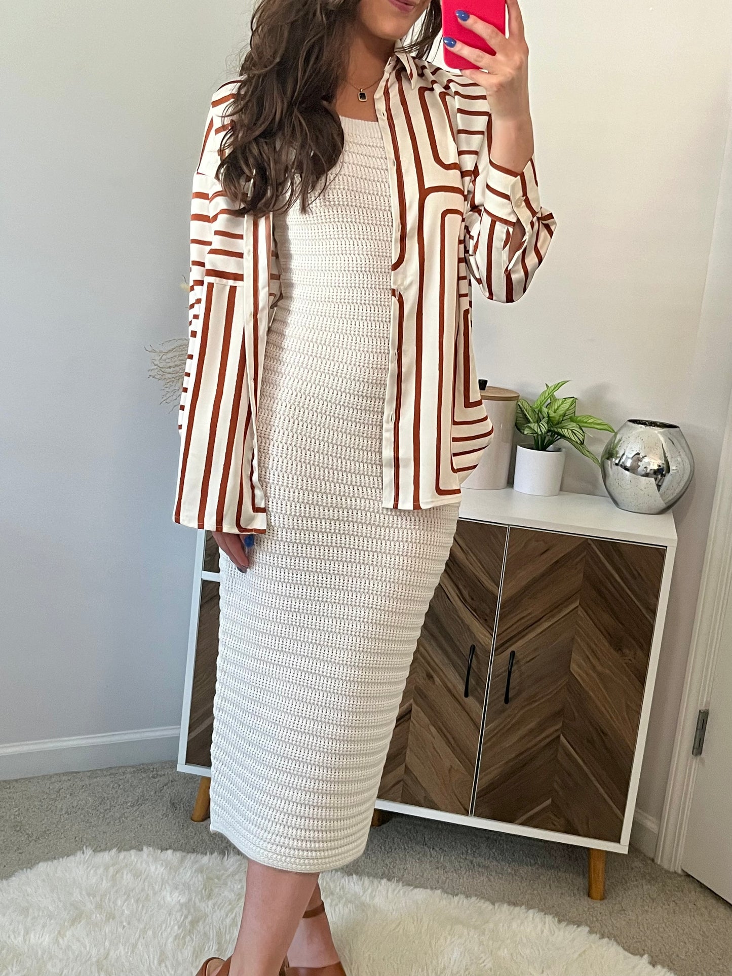 White Lotus Crotchet Midi Dress