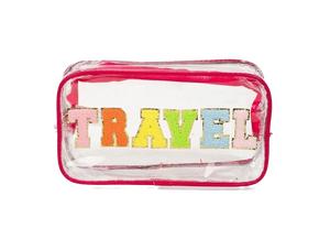 'TRAVEL' Patch Clear Bag