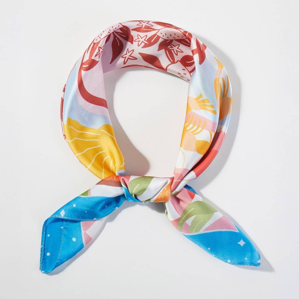 Seaside Bliss Square Bandana Scarf