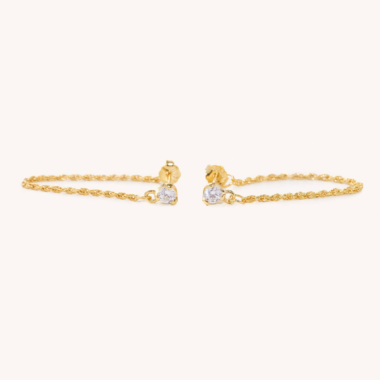 Solar Eclipse Chain Drop Studs