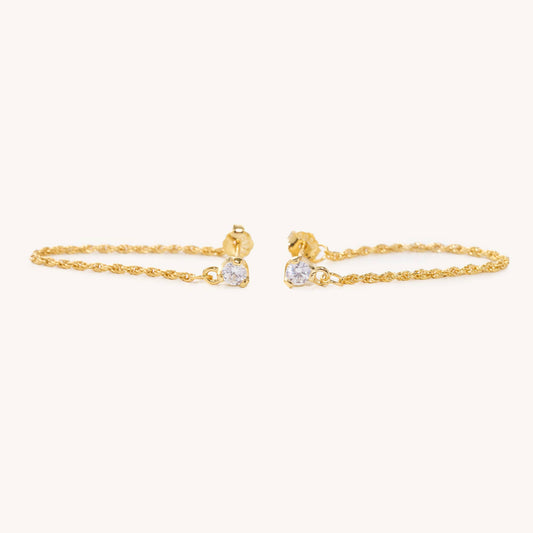 Solar Eclipse Chain Drop Studs