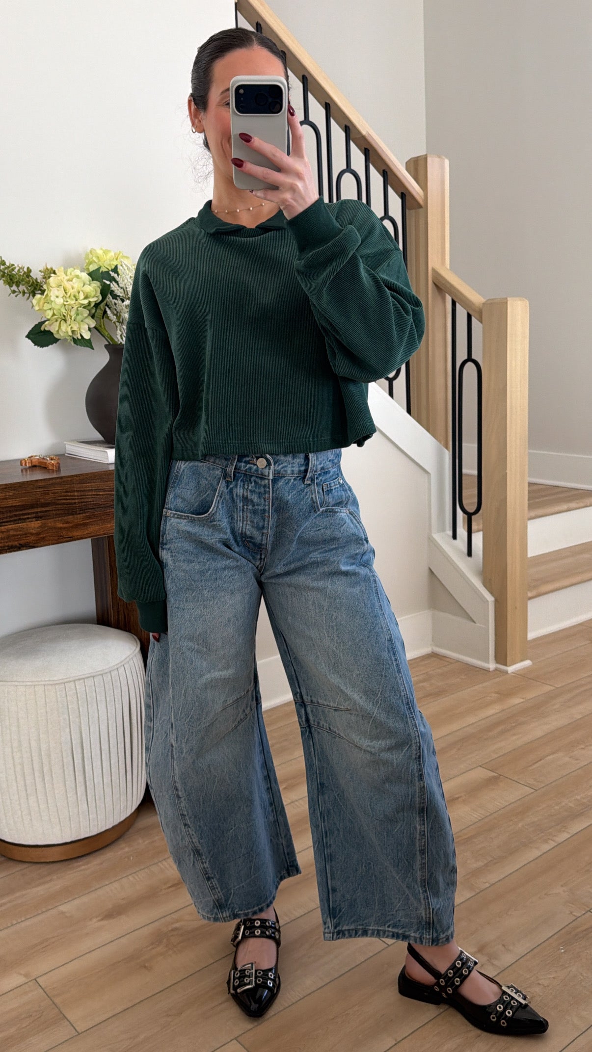 Florence Collared Ribbed Knit Top