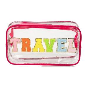 'TRAVEL' Patch Clear Bag