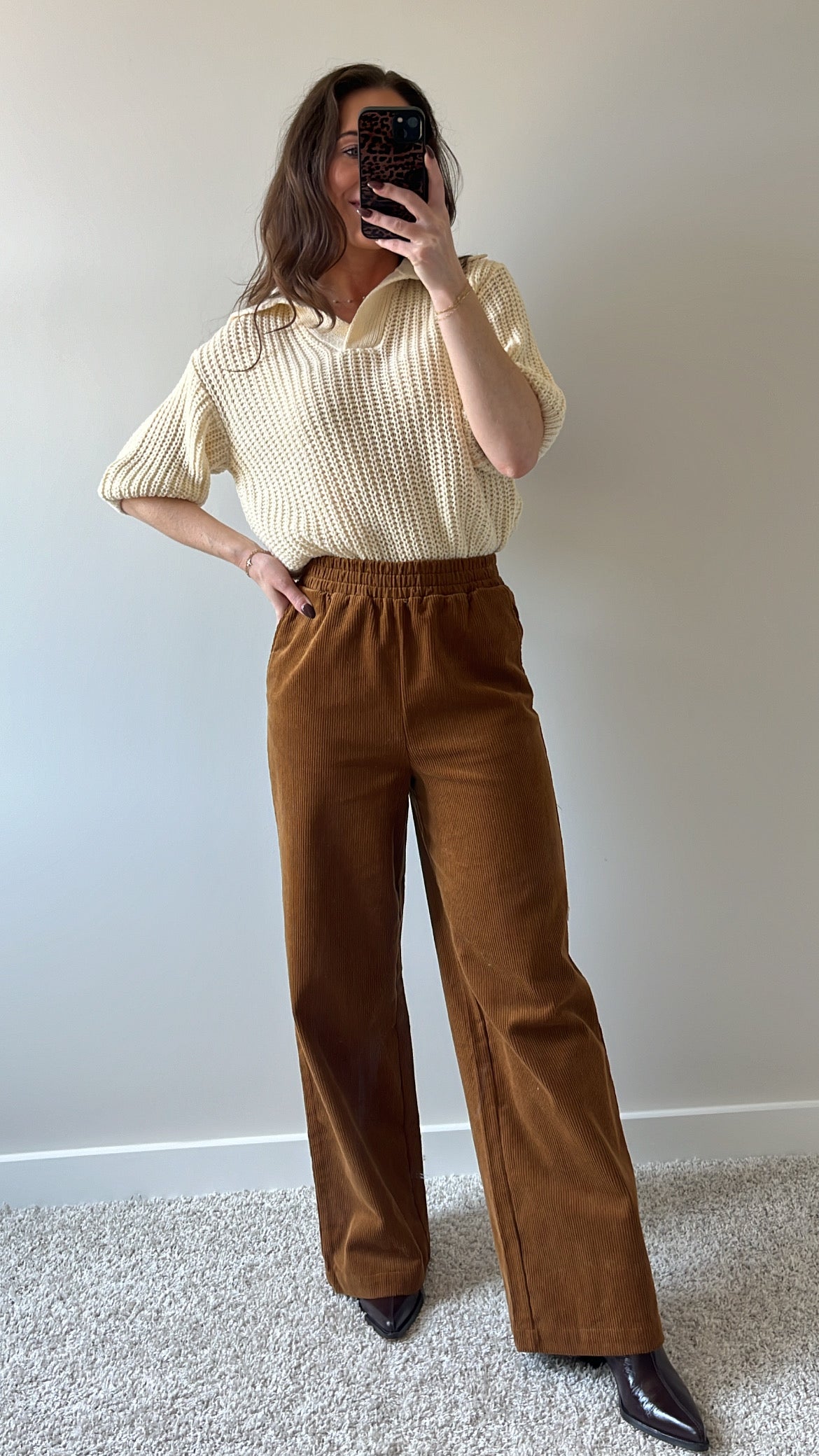 Caramel Corduroy Pants