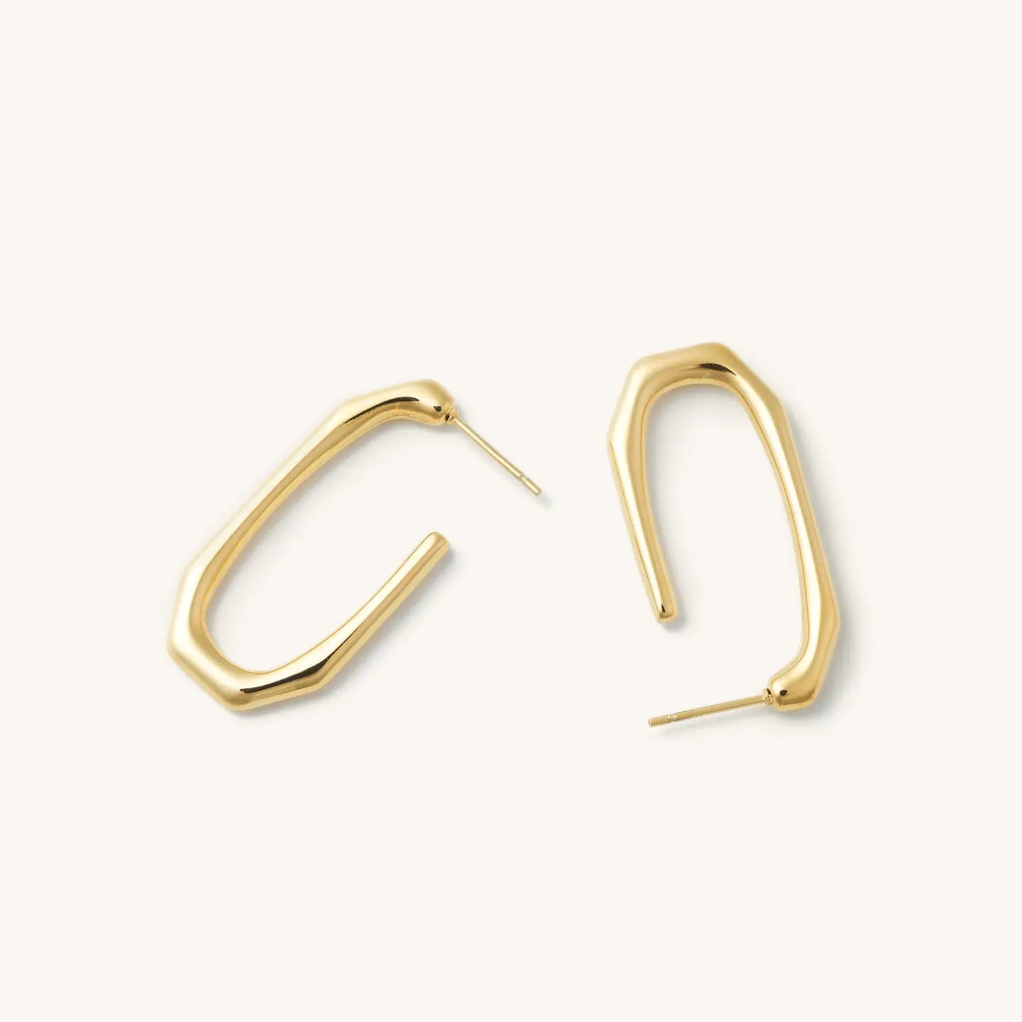 Ocean Breeze Gold Hoops