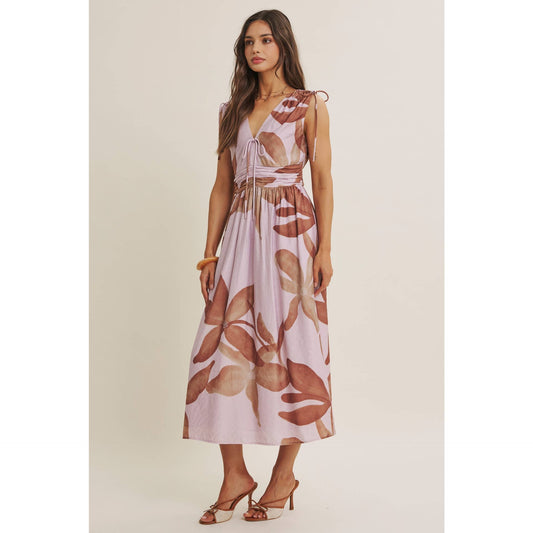 Tropical Sunset Midi Dress
